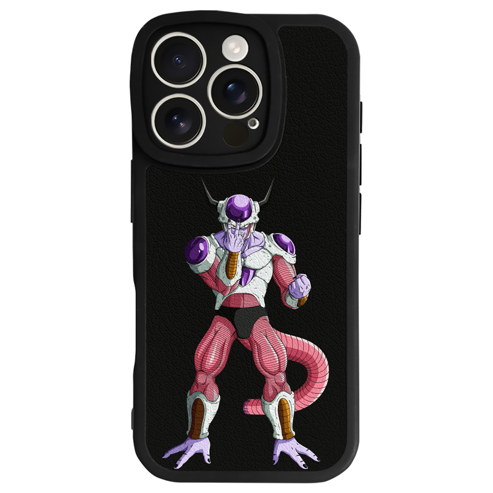 （画像用） ドラゴンボール フリーザ DRAGON BALL Frieza 【iPhone 16シリーズ対応】シリコンスマホケース（レザー調） 材質：シリコン